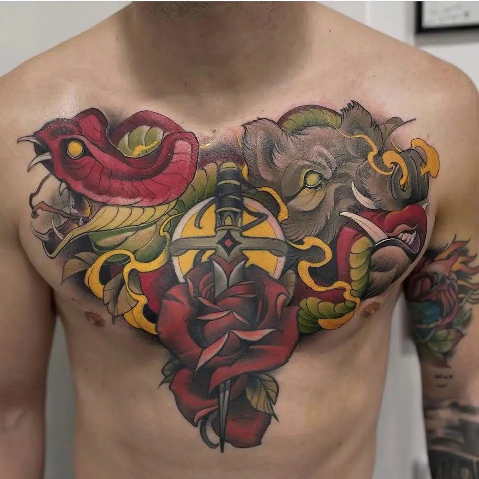 Neotraditional tattoo